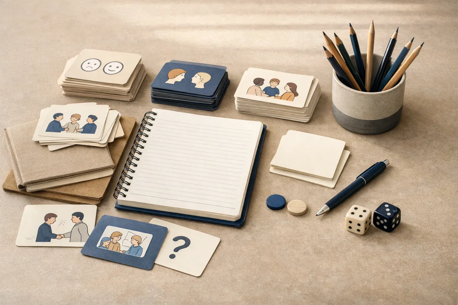 Materiały wykorzystywane podczas Treningu Umiejętności Społecznych w CLT.